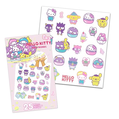 Hello Kitty Backpack with Lunch Box - Bundle with 16" Clear School Bag for Girls, Lunch Bag, Water Bottle, Tattoos, More | Transparent Clear Backpack for Kids School Supplies