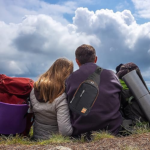Peicees Small Sling Backpack Waterproof Unisex Shoulder Bag Chest Crossbody Daypack - color: 2_gray, size: Small