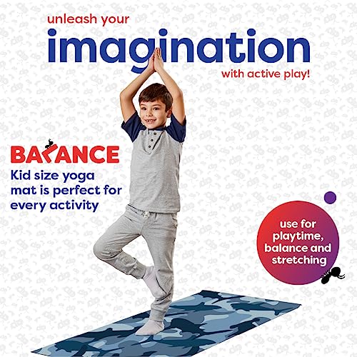Antsy Pants Yoga Mat for Stretching and Yoga - color: Blue Shark