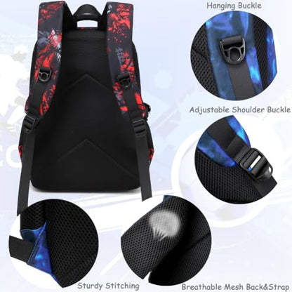Meisohua Backpack for Boys Elementary Middle School Bags for Boy Kids Bookbags Teenager Casual Daypack Water Resistant Game Backpack - color: Black Game Backpack
