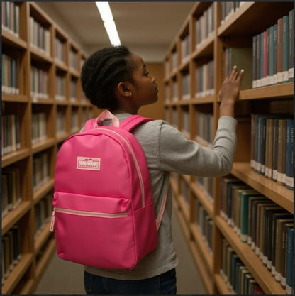 Trail maker Classic 17 inch Backpacks with Adjustable Padded Straps | School Backpacks for Girls, Boys (Pink) - color: Pink