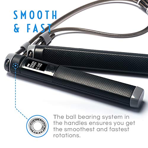 Jump Rope Digital Counter for Indoor/Outdoor Fitness Training Boxing Adjustable Calorie Skipping Workout