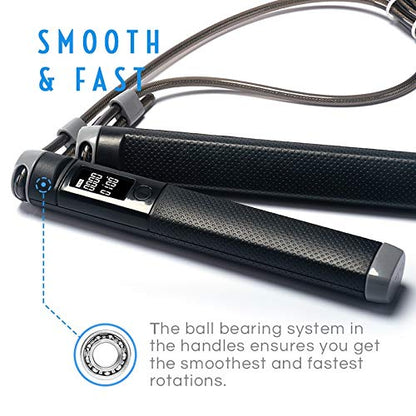 Jump Rope Digital Counter for Indoor/Outdoor Fitness Training Boxing Adjustable Calorie Skipping Workout