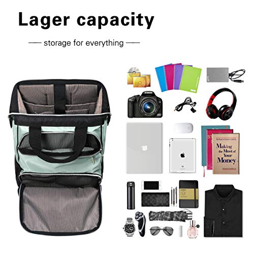 Hap Tim Laptop Backpack, Travel Backpack for Women,Work Backpack, Nurse Backpack, Teacher Backpack, Carry on Backpack(7651-GB) - color: Green Black