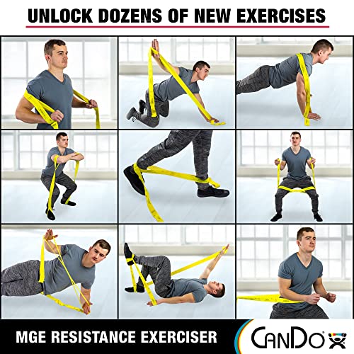 CanDo Multi-Grip 6 Foot Exercise Resistance Band with Hand/Foot Loops for Total Body Workouts, Training, Rehab, Stretching and Therapy - style: X-Heavy