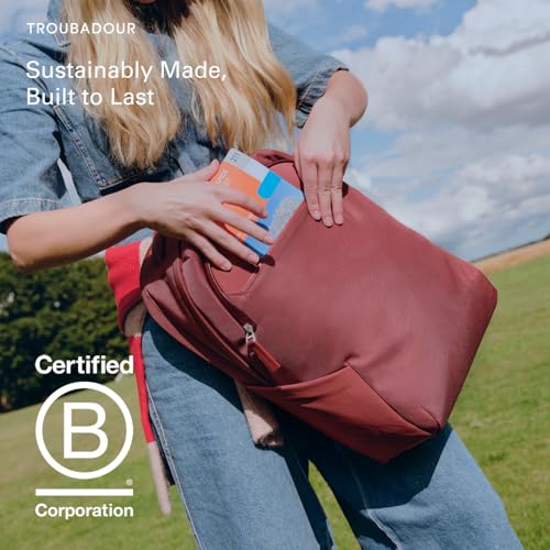 Troubadour Neo Backpack - 22L Lightweight Laptop Backpack - Ergonomic & Water Resistant - Versatile Style for Work and Travel - Rust - color: Rust