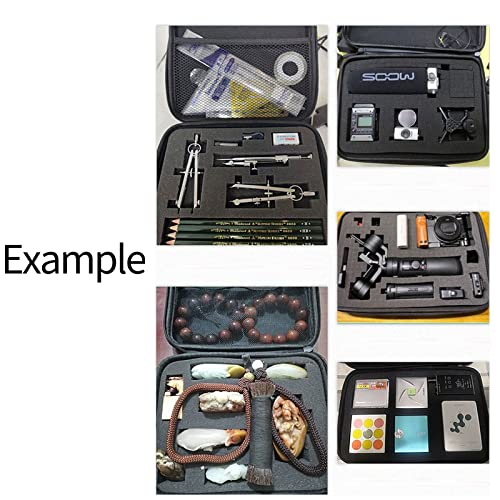 Electronics Organizer Travel Case,DIY Sponge Protection Electronic Organizer Travel Carrying Case Tech Accessories Hard Case Tech Pouch for Mouse Projector Charger Phone Earphone Hard Disk - size: 6.18in*4.37in*2.18in
