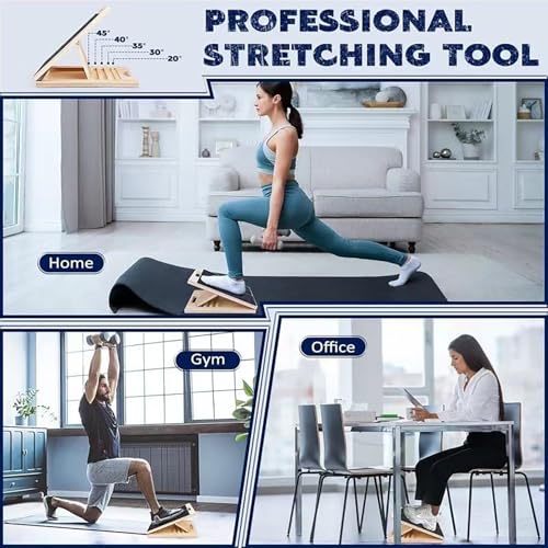 Multi-Functional Stretching Board - 5 Adjustable Angles & Soft Mat, Compact Foldable Design For Travel/Gym Use