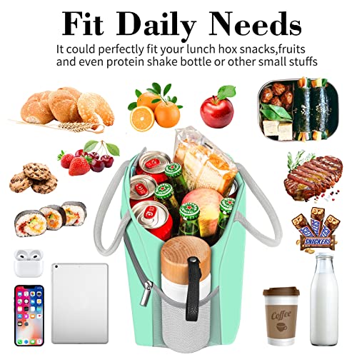Coobiiya Lunch Bag Women, Lunch Box Bag for Women Adult Men, Small Leakproof Cute Lunch Tote Large Capacity Reusable Insulated Cooler Lunch Container for Work/Office/Picnic/Travel-Green - color: Green
