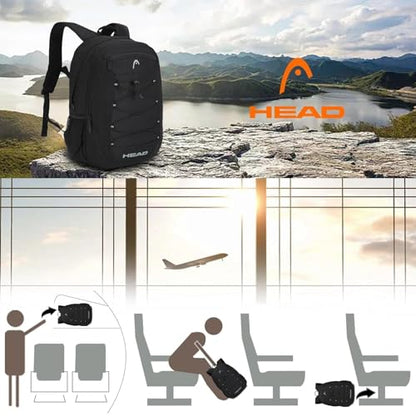 HEAD 30L Waterproof Drone String Travel Backpack for Men, Lightweight Laptop Backpack Fits 15.6 inch Notebook, Casual Daypack Carry On Backpack for College/Gym/Outdoor/Daily Use/Commute, TSA Friendly - color: Grey