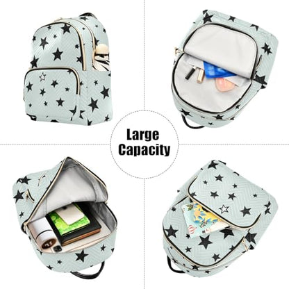 ALAZA Mini Backpack Purse for Women Lightweight Girls Small Size Zebra Stripe Star School Teens College Traveling - color: Zebra Stripe Star, size: Small
