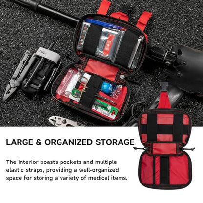 EXCELLENT ELITE SPANKER Tactical Molle Rip Away Ifak Pouch Utility First Aid Pouch Medical EMT Bag - color: Red