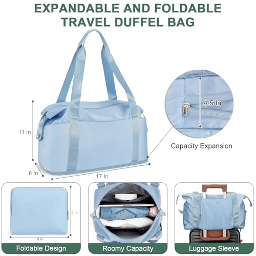 RDTGO Travel Backpack For Women,Personal Item Travel Bag Fits 17" Laptop,Flight Approved Carry-On Backpack, Hiking Backpack,Waterproof Outdoor College Casual Daypack (Blue) - color: Blue