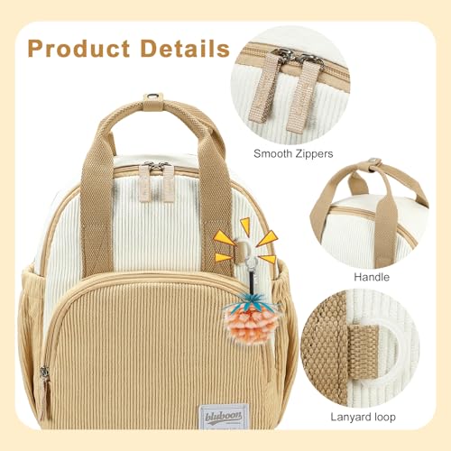 Bluboon Toddler Backpack for Girls Boys 2-4 Cute 12" Preschool Kindergarten Backpacks Kids Daycare Bags School Travel (Brown-White, Age 2-4 (12" H not Fit A4 Folder)) - color: Brown-white, size: Age 2-4 (12" H not Fit A4 Folder)