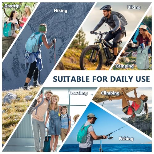 15L Foldable Hiking Backpack,Lightweight Packable Waterproof Machine Washable Daypack with Chest Strap,Small Folding Pack for Travel/Walking for Men&Women-0.52LB Blue - color: Blue
