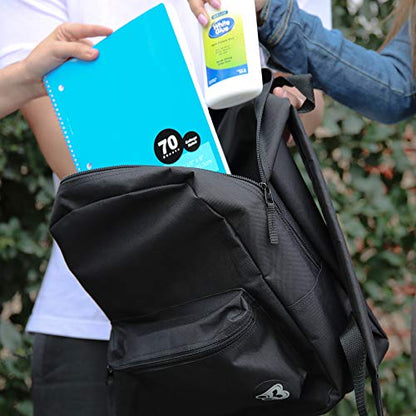 BAZIC 1050 Classic Backpack, Black, 17" - color: Black, size: 17"
