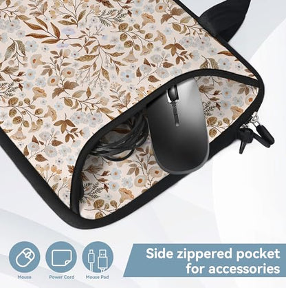 RICHEN 17 inch Laptop Shoulder Bag Carrying Case with Handle Fits 15.6/16/17/17.3/17.4 inch Laptop Notebook (Sicilian Flowers, 16-17.3 inch) - color: Sicilian Flowers