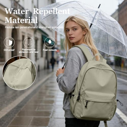 Middle School Backpack For Men Women Simple Backpack For College Students Aesthetic High School Bag Waterproof Bookbag For Teens Girls Boys（Green） - color: A4-green