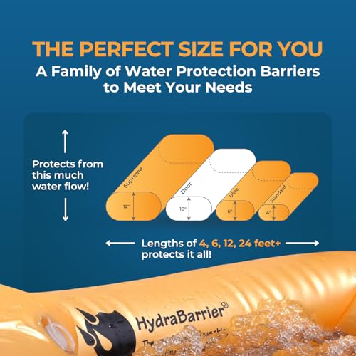 Watershed Innovations Best Sandbag Alternative - Hydrabarrier Standard 12 Foot Length 4 Inch Height. - Water Diversion Tubes that are the Lightweight, Re-usable, and Eco-Friendly - Bulk - 2 Pack - size: 12ft - 2 Pack