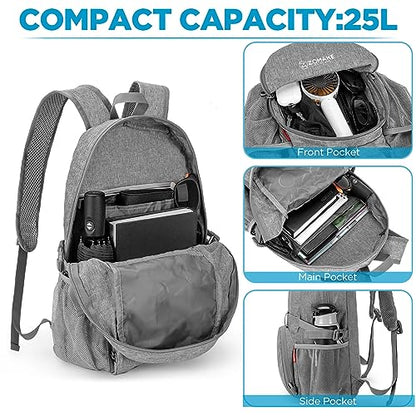 ZOMAKE Ultra Lightweight Packable Backpack 25L,Small Foldable Backpacks Hiking Water Resistant Collapsible Daypack for Women Men(Grey-C1) - color: Grey-c1, size: 25L