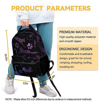 Cat Backpack for Girls Boys, 16" Cat Theme Bookbag with Durable, Adjustable Straps, Lightweight, School Bag with Large Capacity - color: Color-2
