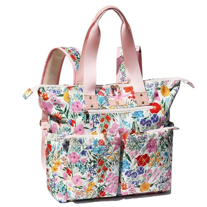 ESVAN Diaper Tote Bag Totepack Backpack 2 in 1 for Women Multifunctional Large Capacity with Insulated Pockets Travel | Multifunctional - color: A