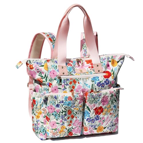 ESVAN Diaper Tote Bag Totepack Backpack 2 in 1 for Women Multifunctional Large Capacity with Insulated Pockets Travel | Multifunctional - color: A
