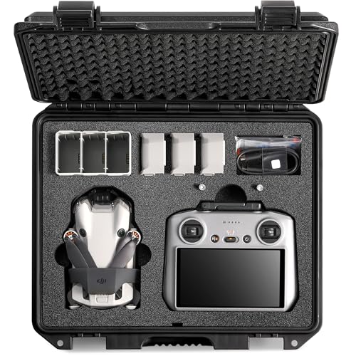 Waterproof Hard Case for DJI Mini 4 Pro Fly More Combo & Plus (RC 2/RC-N2) - IP67 Shockproof Drone Carrying Case, Travel Storage Box fits in Backpack for DJI Mini 4 Pro Accessories (Case Only) - color: For Mini 4 Pro