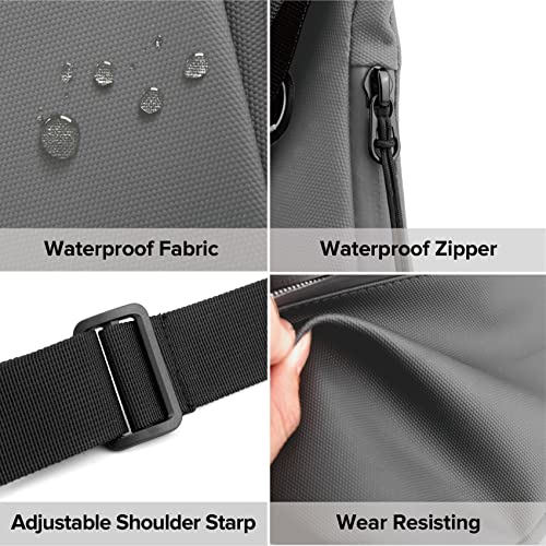 Small Sling Shoulder Crossbody Bag Men Women, Lightweight Anti-theft One Strap Casual Chest Bag Slim Backpack for Outdoor Walking Trip Hiking Biking Grey - color: Grey