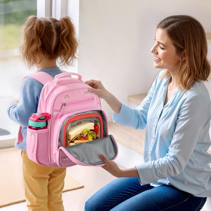 mibasies Toddler Backpacks for Girls 2-4: Quilted Backpack for Preschool Prek Daycare - Cute 12 Inches Bookbag for Little Kids Rainbow Pink - color: Rainbow Pink, style: Toddler-12"h(not Fit Folder)