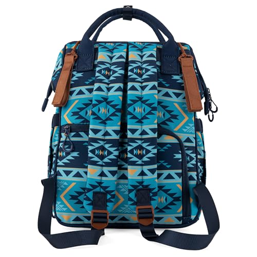 Montana West Wrangler Callie Diaper Bag Backpack with Stroller Straps Multifunction Baby Travel Bag WG2204-9110NY - color: Navy