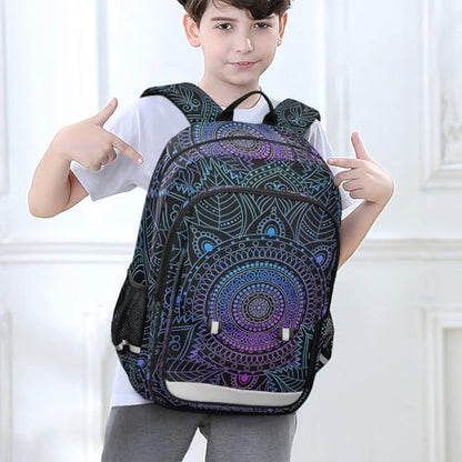 ALAZA Art Arabesque Mandala Boho Ethnic Bohemian Laptop Backpack Purse for Women Men Travel Bag Casual Daypack with Compartment & Multiple Pockets - color: Mandala