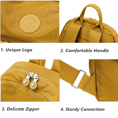 Mini Backpack Purse for Women, Stylish Daypack Shoulder Bag, Small Lightweight Daypack for Work Travle College (A- Yellow) - color: A- Yellow