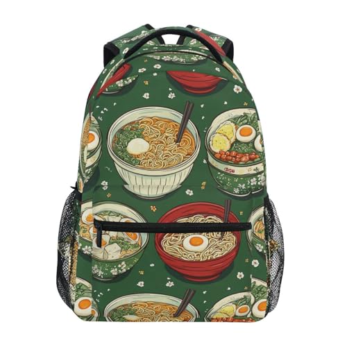 Laptop Backpack for Unisex Adult Fashion Laptop Bag with Chest Strap Gift Men & Women Instant Noodles Cute Style - color: Multicolor06