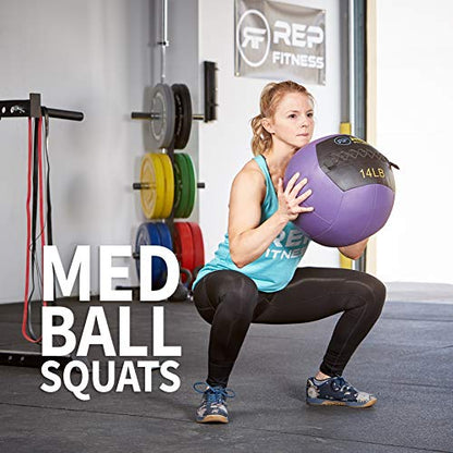 REP Weighted Slam Balls for Home Gym Fitness | 5-30 lb Soft Textured Medicine Ball Sizes | Heavy Sand-Filled Workout Weights for Strength, Core Training, Crossfit, Conditioning & Slam Ball Exercises - style: 16 lbs