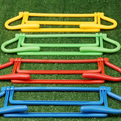 Colaxi Agility Hurdle,Agility Speed Training Equipment,Adjustable Height Jumping Bar Set for Foot Exercise Coaching Soccer - color: yellow