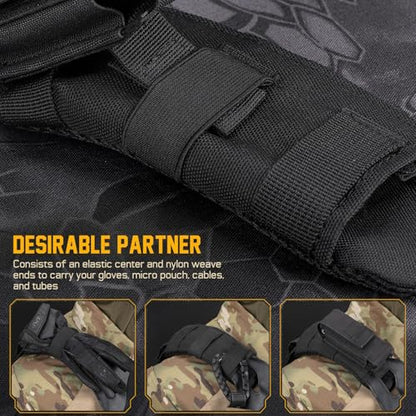 LIVANS Tactical Plate Carrier Shoulder Pads, 2 Pack Shoulder Strap Pad Backpack Strap Cushion Pads Vest Shoulder Pads Bag Strap Pad Backpack Accessories Fit Up to 3.1" Strap - color: Black