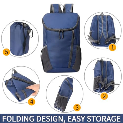 Portable Foldable Backpack Folding Mountaineering Bag, Ultralight Outdoor Cycling Rucksack, Travel Hiking Knapsack (Green) - color: Green