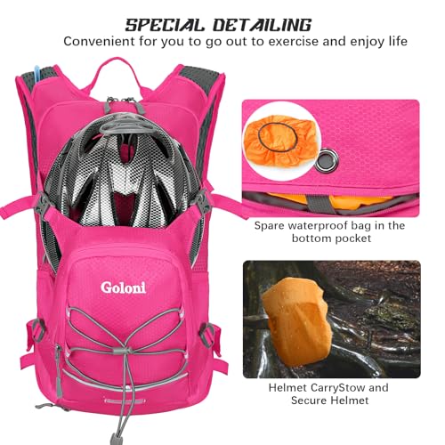 Hydration Backpack,Lightweight Hiking Backpack with 2L Water Bladder,Water Backpack for Biking, Running, Festival