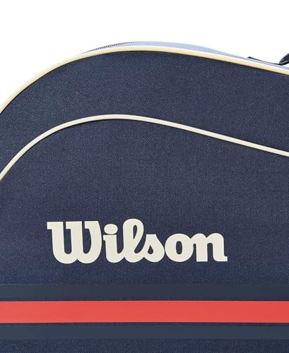 WILSON 2025 Team Tennis Racket Bags - color: Navy/Red, size: Holds up to 3 Rackets