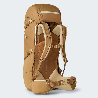 The North Face Terra 65 Backpack - Unisex Hiking Pack, Cinch-Top Opening with Zipper, Pole & Ice Axe Attachments, Utility Brown/Khaki Stone, Small/Medium - color: Utility Brown/Khaki Stone, size: Small-Medium