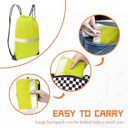 AYKRM Yellow Drawstring Backpack Bag work Sackpack - color: Yellow