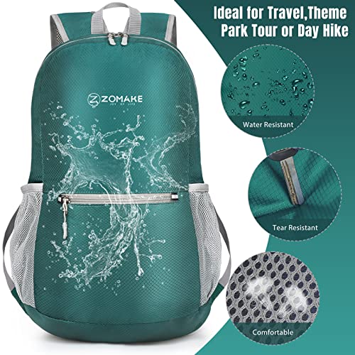ZOMAKE Ultra Lightweight Hiking Backpack 20L, Packable Small Backpacks Water Resistant Daypack for Women Men(Dark Green) - color: Army Green
