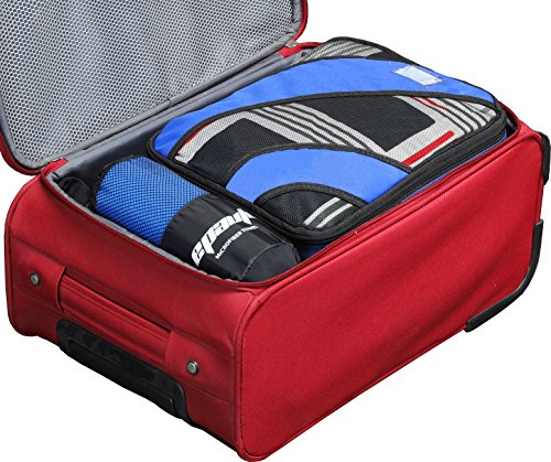 EPAuto 2-Pack Microfiber Quick Dry Towel Set - Lightweight, Super Absorbent & Compact Travel Towels (60"x30" & 24"x15") for Gym, Camping, Beach, Yoga & Backpacking, Blue - color: Blue
