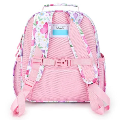 mibasies Toddler Backpacks for Girls 2-4: Little Kid Bookbag for Preschool Prek Daycare - Butterfly Pink - color: Butterfly Pink, style: Toddler-12"h(not Fit Folder)