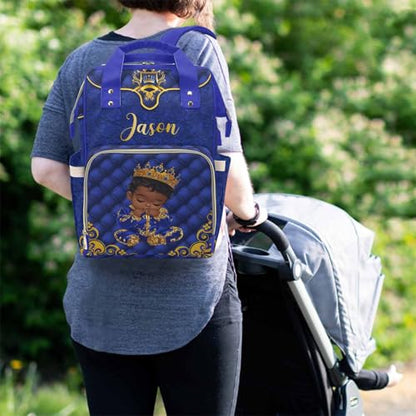 Newcos Personalized Diaper Bag with Name, Custom Monogram Backpacks Mommy Bag, Customized Baby Diaper Bag Backpack for Newborn Women Men Travel Nursing Bags Water Bottle for Mom Dad Christmas Blue - color: Patten 01
