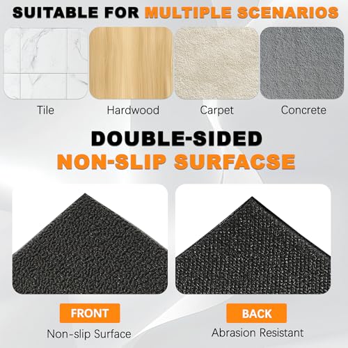 Fitvids Treadmill Mat 1/4" Thick Non-Slip Gym Mats Floor Protection Pad Compatible for Treadmills,Elliptical,Exercise Bikes,Stationary Cycles and Accessories - size: 48"Lx24"Wx0.25"H