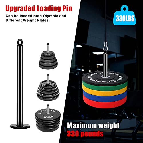 Taeku LAT Pulley System for Home Gym – Strength Training Fitness Equipment Cable Machine for Triceps, Biceps, Back & Shoulder Workouts - color: Nylon