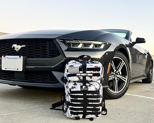 AMERICANPHOENIX 45L Elite Tactical Backpack | 3X Stronger Work & Military Backpack | Water Resistant and Heavy Duty | 3 Day MOLLE Bug Out Bag (Black Ice) - color: Black Ice