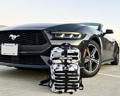 AMERICANPHOENIX 45L Elite Tactical Backpack | 3X Stronger Work & Military Backpack | Water Resistant and Heavy Duty | 3 Day MOLLE Bug Out Bag (Black Ice) - color: Black Ice